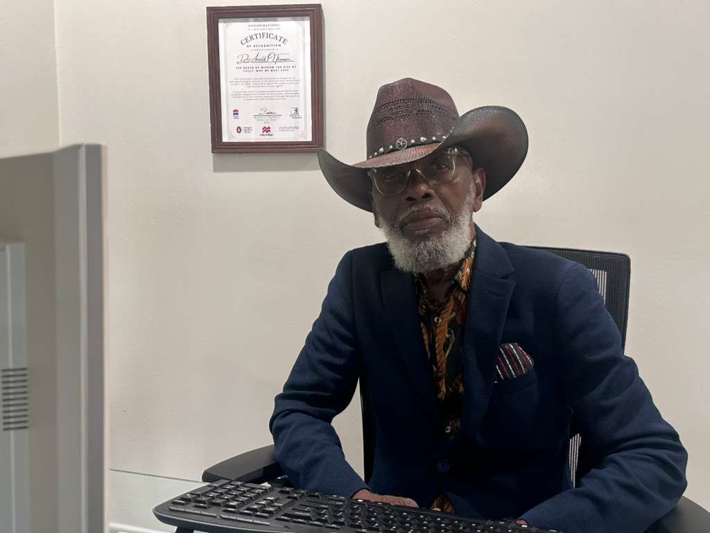 Dr. Thompson at his writing desk
